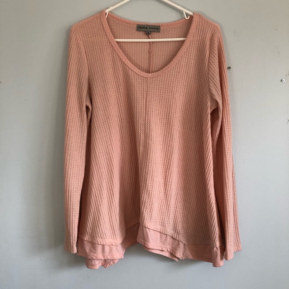 Waffle knit sweater